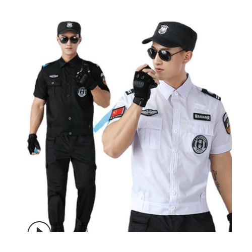 定制2011新式保安服夏季短衬透气工装安保物业保安制服劳保服批发图2