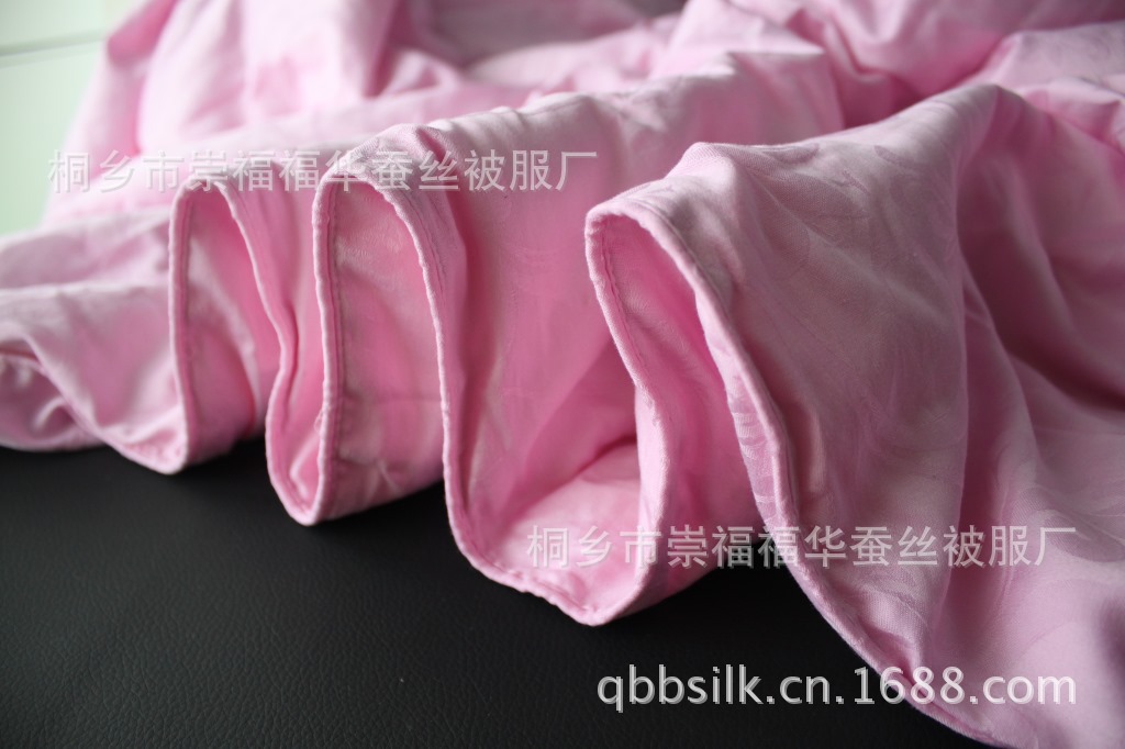 qbb桑蚕丝夏凉被空调被全棉大提花被套