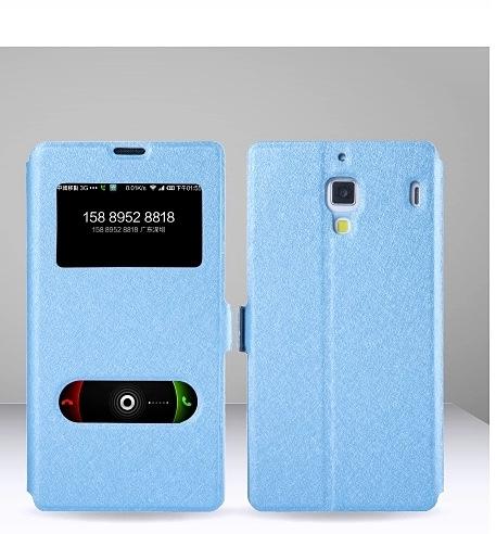 小米红米双开窗皮套