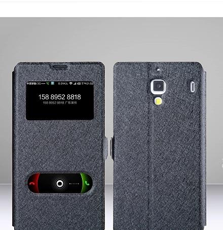 小米红米双开窗皮套