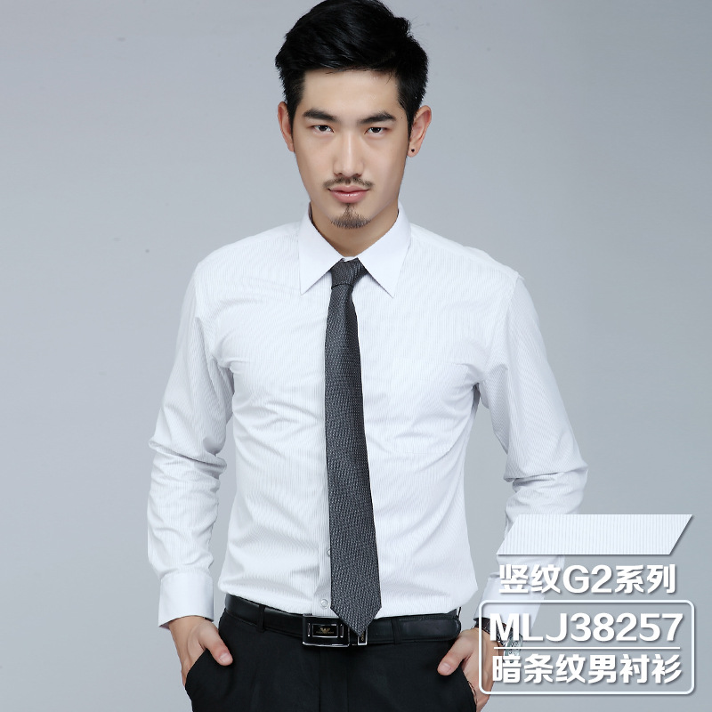 J38257_暗条纹男衬衫
