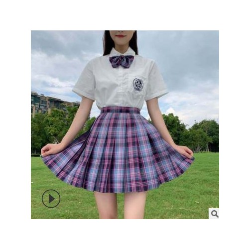 JK格子裙日系裙正版套装高腰原创学院风百褶裙学生制服裙校服裙女图2