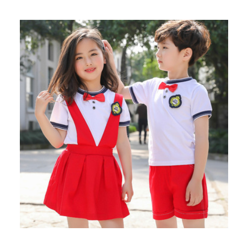幼儿园园服夏装2019新款短袖中小学生夏季校服英伦学院风班服套装图1
