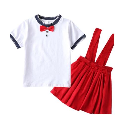幼儿园园服夏装2019新款短袖中小学生夏季校服英伦学院风班服套装图3