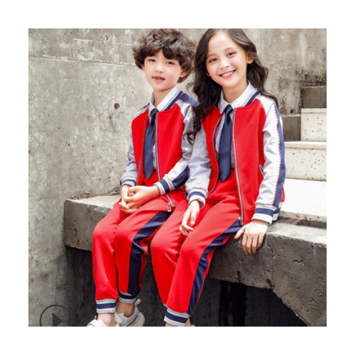 儿童校服套装秋季小学生班服幼儿园园服春秋装三件套英伦风棒球服图2