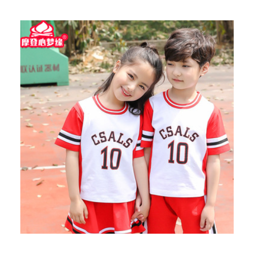 幼儿园园服新款2019夏装运动球服套装校服短袖六一儿童毕业班班服图1