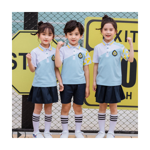 幼儿园园服夏装短裤体恤运动拼色套装小学生校服六一儿童毕业服图3