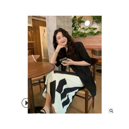 网红同款 级感女士休闲短袖西装外套女夏季2021新款薄款女装时尚图2