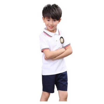 夏款幼儿园园服小学生校服套装POLO衫短袖短裤短裙班级班服