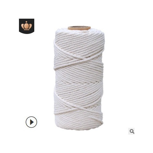 编织棉绳 棉线绳1-10mm手工diy编织挂毯绳捆绑装饰绳吊牌绳镶嵌绳