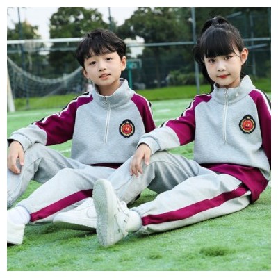 幼儿园园服春秋款儿童英伦风套装小学生校服两件套拼色运动服秋季