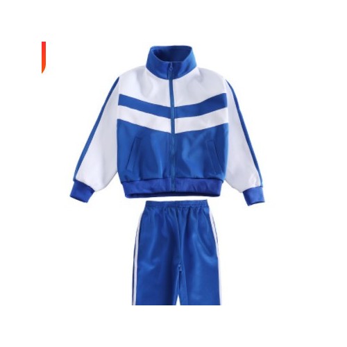 中小学生校服春秋套装初中高中生蓝白秋季班服儿童幼儿园园服校服图3
