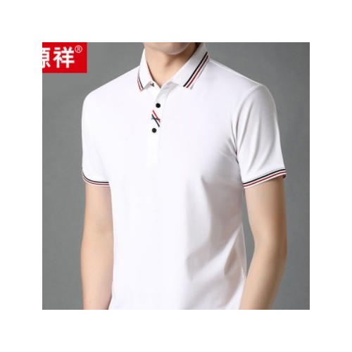 批发恒源祥男士短袖T恤 夏季薄款桑蚕丝韩版潮修身半袖翻领POLO衫图2