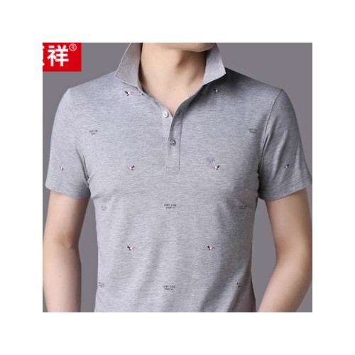 批发恒源祥短袖t恤男POLO衫中年男士翻领休闲爸爸夏装上衣潮图3