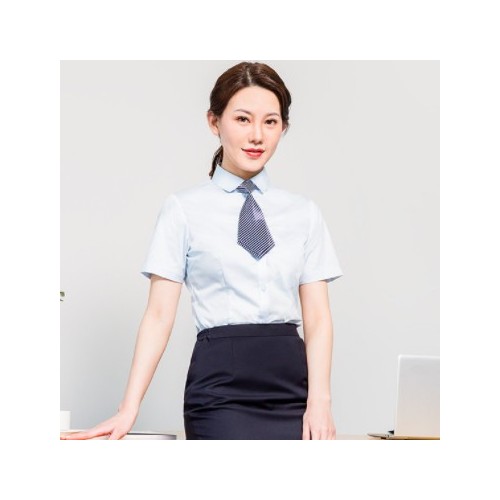 2021春季男女长短袖衬衫工作服职业装白领通勤商务衬衣批发定制图3