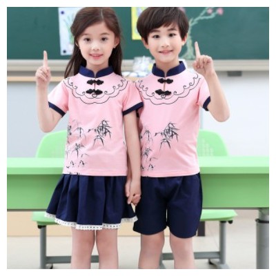 小学生中国风校服套装2021夏季新款幼儿园园服儿童装班服套装