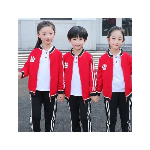 儿童棒球服套装2021秋季新款小学生校服幼儿园园服运动风酷啦美拉