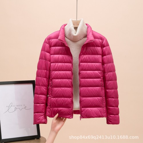 欧洲羽绒服女士2024新款短款轻薄加厚保暖修身韩版白鸭绒时尚外套图3