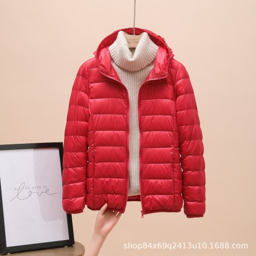 欧洲羽绒服女士2024新款短款轻薄加厚保暖修身韩版白鸭绒时尚外套图2