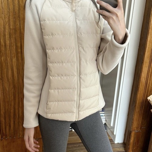 lulu家同款立领轻薄羽绒服女2024新款拼接内胆短款运动跑步外套图3