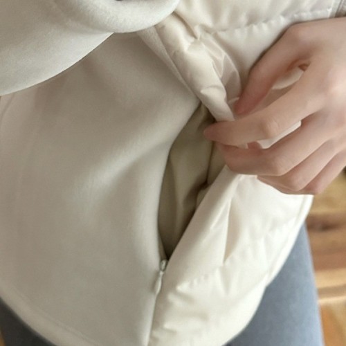 lulu家同款立领轻薄羽绒服女2024新款拼接内胆短款运动跑步外套图1