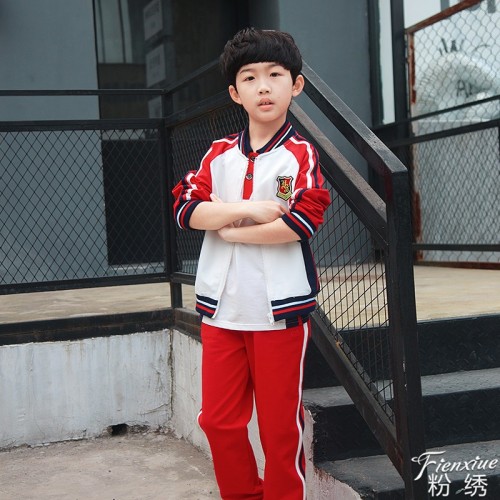 粉绣春秋款儿童幼儿园园服校服学生运动服班服亲子装休闲套装图3