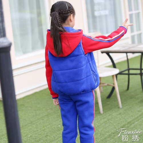 粉绣春秋款儿童幼儿园园服校服中小学生运动服班服亲子装休闲套装图3