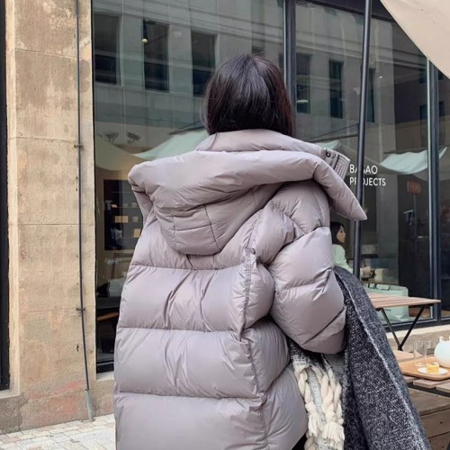 2024新款90白鸭绒羽绒服女短款宽松加厚设计感超好看泡芙冬季外套图2