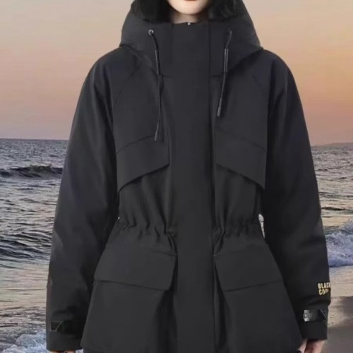 【黑金鹅绒】鹅绒羽绒服杨幂同款派克服冬季收腰羽绒外套冲锋衣女图2
