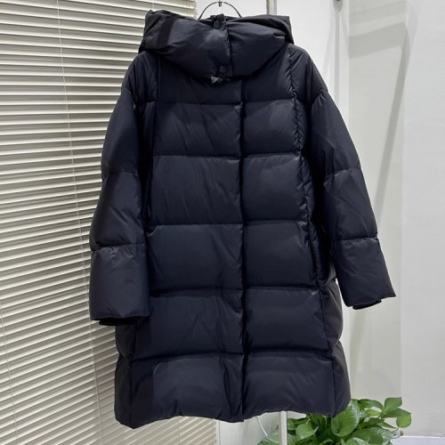 高级感羽绒服女款中长款茧型泡芙加厚连帽2024新款宽松韩版面包服图2