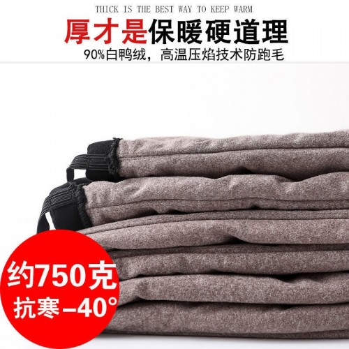 羽绒裤女外穿新款高腰加绒加厚显瘦大码打底蚕丝保暖白鸭绒棉裤冬图1