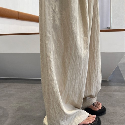 赵露思杏色山本裤女夏垂坠感小个子松紧腰冰丝大码显瘦窄版直筒裤