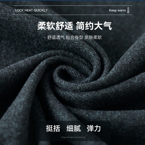 2023秋款男士商务休闲开衫男装毛衣假两件翻领条纹针织衫一件代发