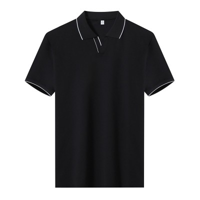 男式POLO衫夏季纯色菠萝棉免烫短袖轻奢商务中青年休闲高级感t恤