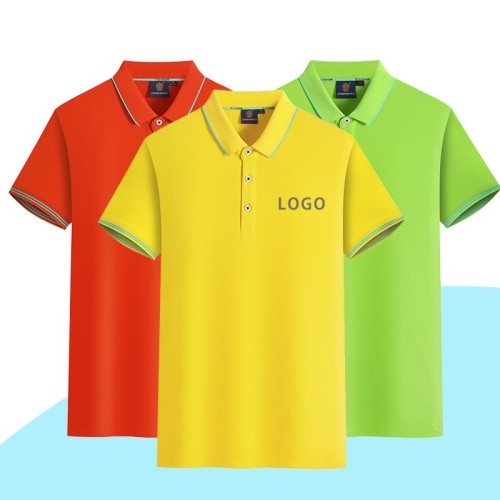 高档桑蚕丝翻领Polo衫定制印logo工作服文化广告衫T恤定制刺绣图2
