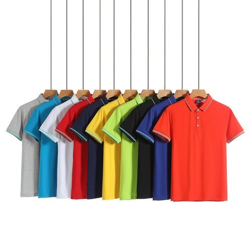 高档桑蚕丝翻领Polo衫定制印logo工作服文化广告衫T恤定制刺绣图1