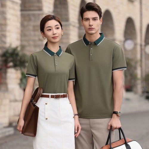 50支冰丝工作服t恤定制Polo衫夏季短袖企业工装厂服订制绣印logo图3