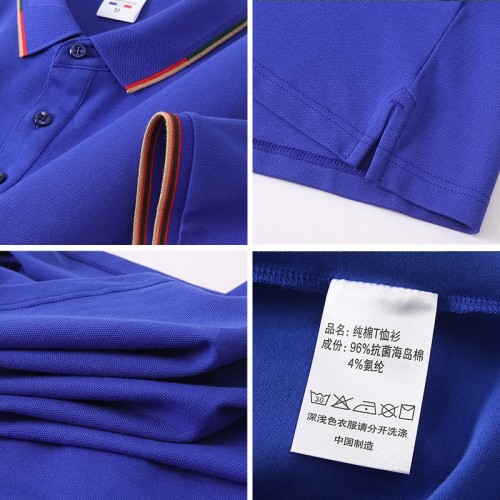 高端海岛棉定制polo衫印logo翻领工作服短袖t恤文化衫diy刺绣字图2