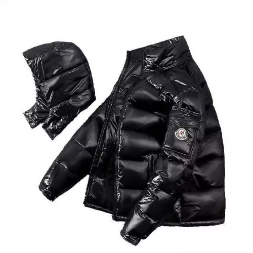 反季亮面短款羽绒服男2024免洗情侣同款潮流羽绒服男女加厚蒙外套图3
