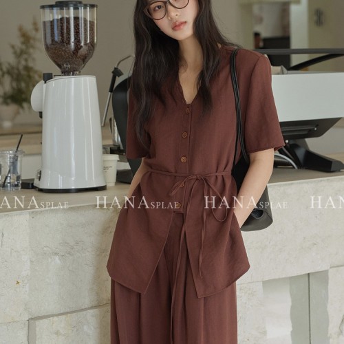 广州十三行夏款2025夏装上衣女高级感莱赛尔短袖V领开衫外穿17619图3