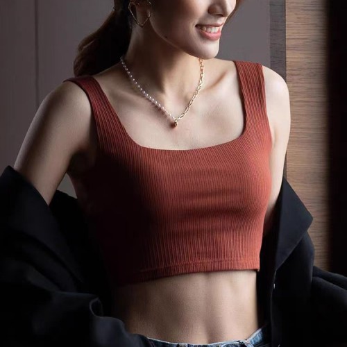 美背内衣小吊带女内搭网红爆款夏外穿打底抹胸防走光背心文胸一体