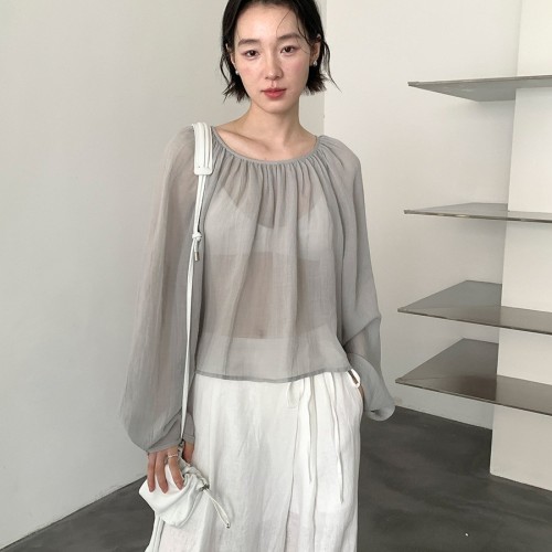 爱与南希十三行2025夏仙气飘飘韩版苎麻收腰轻薄防晒罩衫女22475