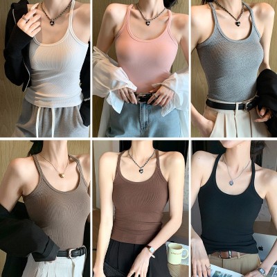 8708背心女小吊带辣妹打底衫夏季纯欲性感内搭美背外穿显瘦上衣服